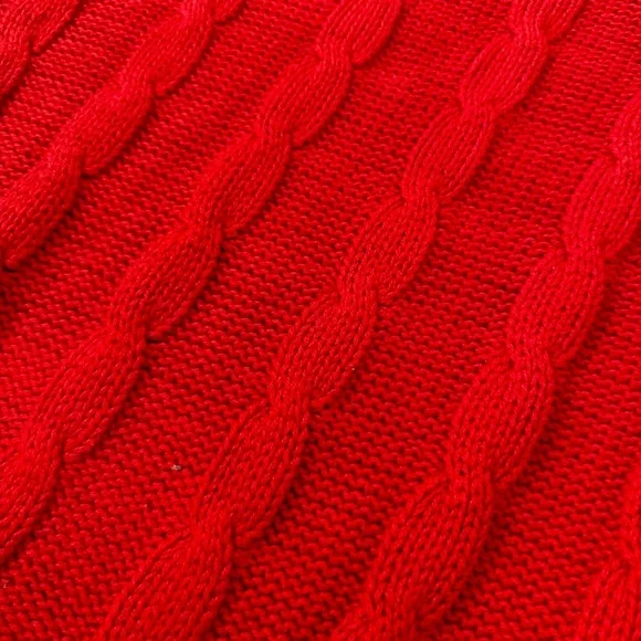 Red Cable Knit Sweater - Picture 2 of 4